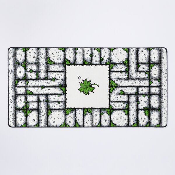 Item preview, Pixel art labyrinth with a cloverleaf at its center designed and sold by Mianku | Für das Leben.