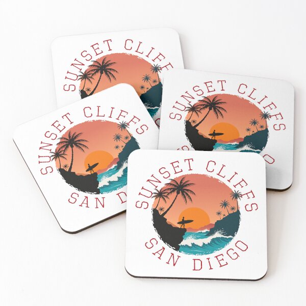 Item preview, Sunset Cliffs – San Diego (with Red Lettering) designed and sold by VelvetRoom.