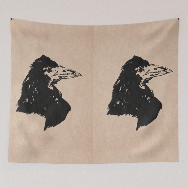 Item preview, Manet Raven on Vintage Paper – Classic Fine Art Bird Illustration designed and sold by EmeraldeaArt.