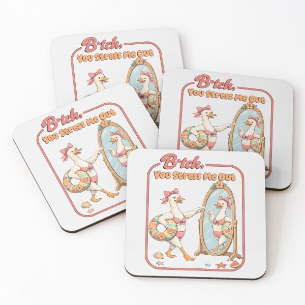 Item preview, B*tch, You Stress Me Out – Cute Sassy Duck Illustration designed and sold by AngryToro.