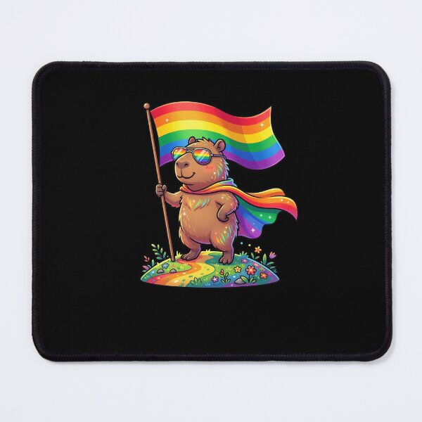 Item preview, Capybara Rainbow Flag Pride LGBTQ+ Support designed and sold by snowry.