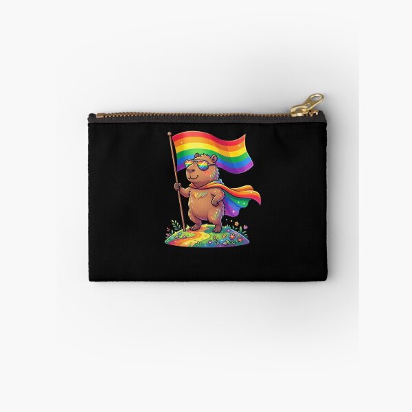 Item preview, Capybara Rainbow Flag Pride LGBTQ+ Support designed and sold by snowry.