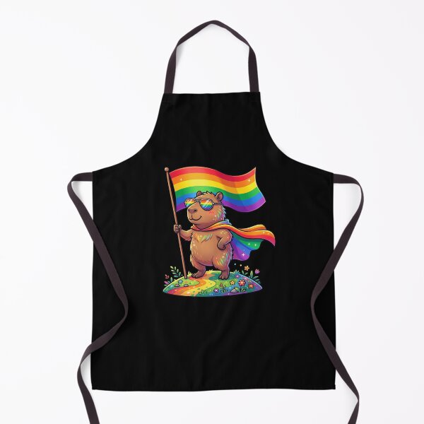 Item preview, Capybara Rainbow Flag Pride LGBTQ+ Support designed and sold by snowry.