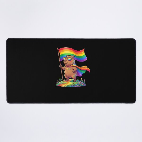 Item preview, Capybara Rainbow Flag Pride LGBTQ+ Support designed and sold by snowry.