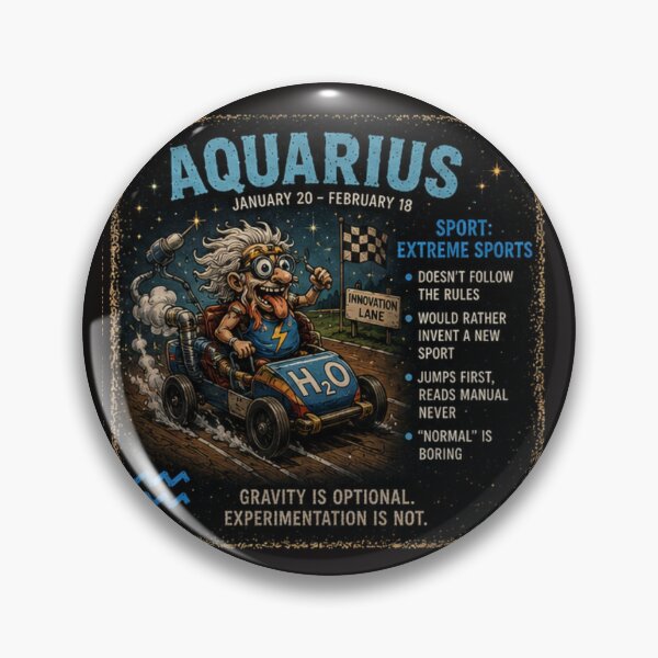 Item preview, Aquarius Extreme Sports Zodiac Tee designed and sold by TheThriftyBrit.