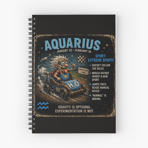 Item preview, Aquarius Extreme Sports Zodiac Tee designed and sold by TheThriftyBrit.