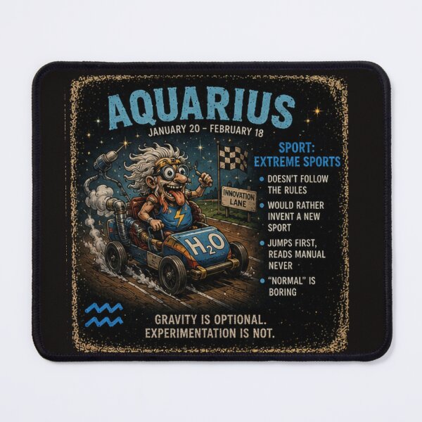 Item preview, Aquarius Extreme Sports Zodiac Tee designed and sold by TheThriftyBrit.