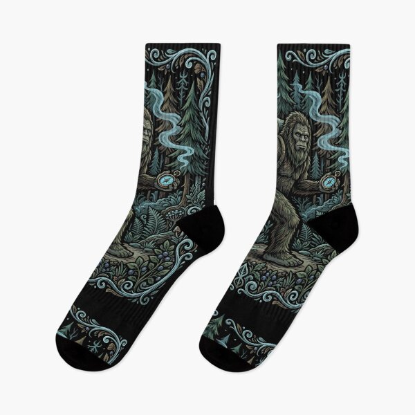 Item preview, Retro Folk Bigfoot Hiking Social Distance Champion designed and sold by EKHOAISTORE.