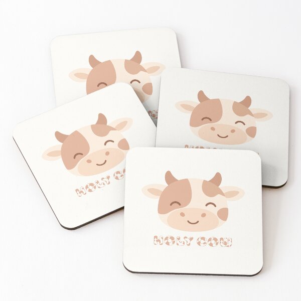 Item preview, Holy Cow Funny And Cute Cartoon Cow Face  designed and sold by stylishdzign.