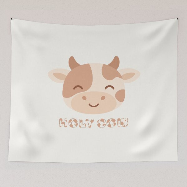 Item preview, Holy Cow Funny And Cute Cartoon Cow Face  designed and sold by stylishdzign.