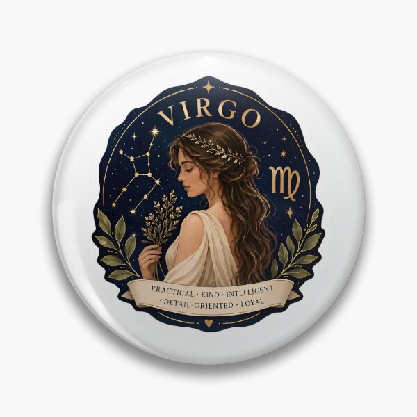 Item preview, Virgo Practical Kind Intelligent Loyal Zodiac Sticker Art designed and sold by Zodiac Celestial Art.