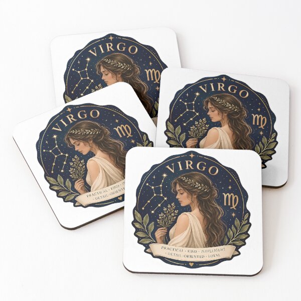 Item preview, Virgo Practical Kind Intelligent Loyal Zodiac Sticker Art designed and sold by Zodiac Celestial Art.