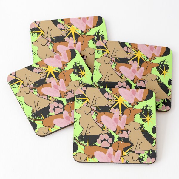 Item preview, Dog Lovers Forever – Dachshund & Golden Retriever Heart Pattern designed and sold by Extremeallie.