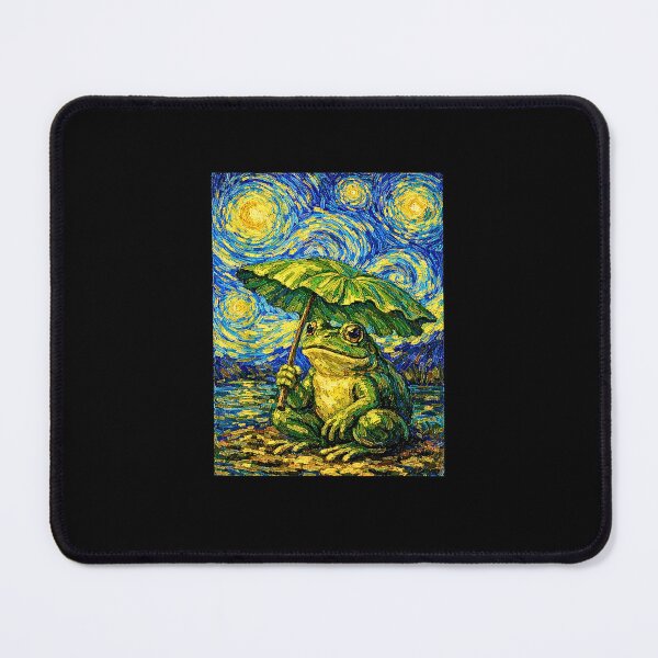 Item preview, Colorful Rain Frog with Leaf Umbrella Whimsical Art designed and sold by Methahshop.