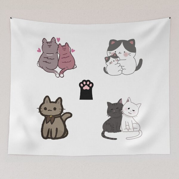 Item preview, Cute Cat Sticker Pack | Adorable Kawaii Kitty Love Stickers for Cat Lovers designed and sold by Art IN Pack.