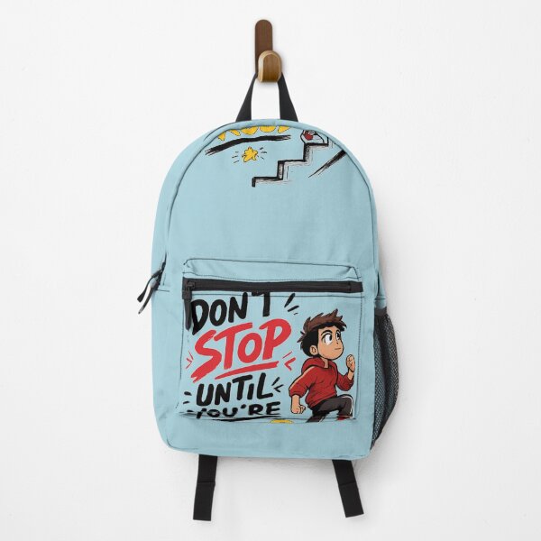 Item preview, Don't Stop Until You're Proud - Cartoon Motivation Quote Design designed and sold by mr.bardook.