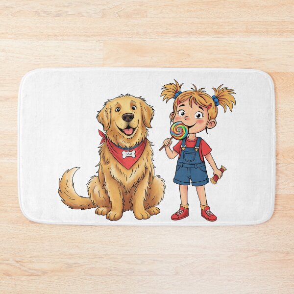 Item preview, Sam the Golden Retriever and Little Girl designed and sold by Othala888.