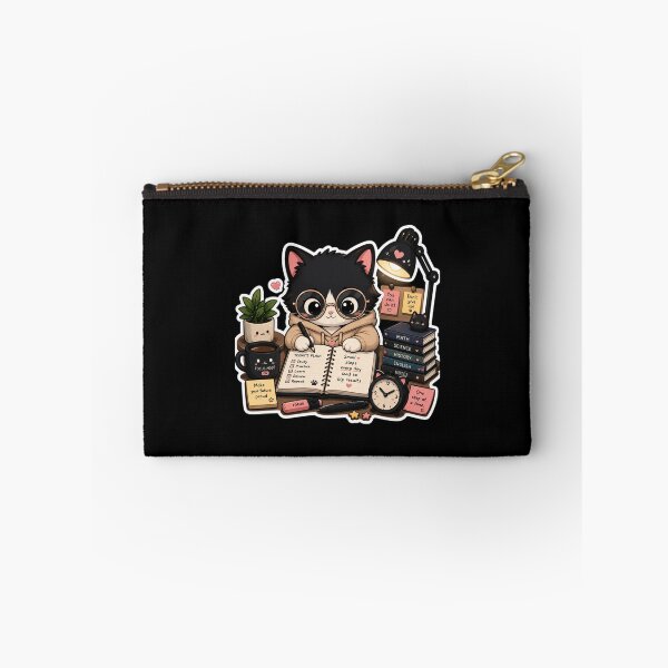 Item preview, Cute Study Cat Sticker | Kawaii Student Motivation & Focus Planner Design designed and sold by TheZyro.