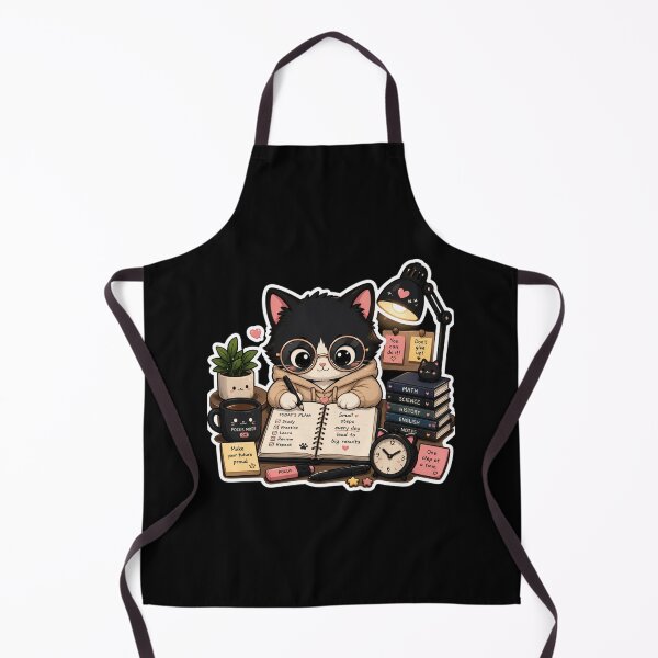 Item preview, Cute Study Cat Sticker | Kawaii Student Motivation & Focus Planner Design designed and sold by TheZyro.