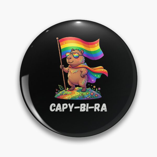 Item preview, CAPY-BI-RA Cute Capybara Rainbow Pride Flag designed and sold by snowry.