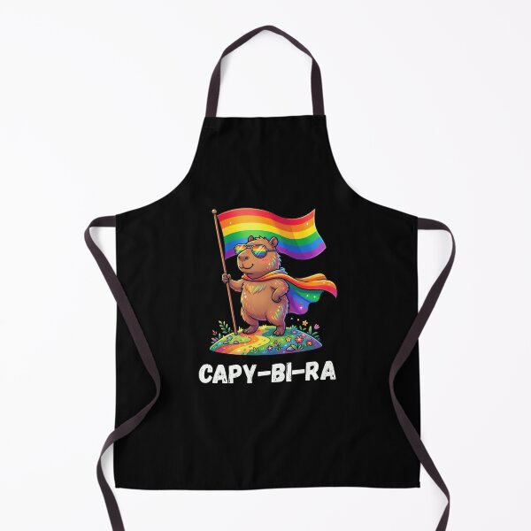 Item preview, CAPY-BI-RA Cute Capybara Rainbow Pride Flag designed and sold by snowry.