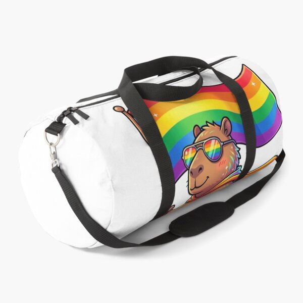 Item preview, CAPY-BI-RA Cute Capybara Rainbow Pride Flag designed and sold by snowry.