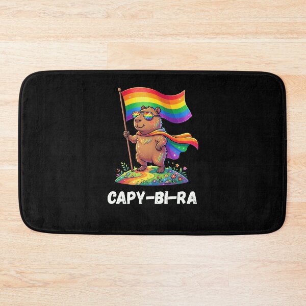 Item preview, CAPY-BI-RA Cute Capybara Rainbow Pride Flag designed and sold by snowry.