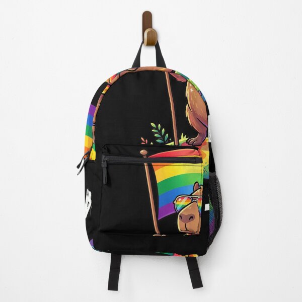 Item preview, CAPY-BI-RA Cute Capybara Rainbow Pride Flag designed and sold by snowry.