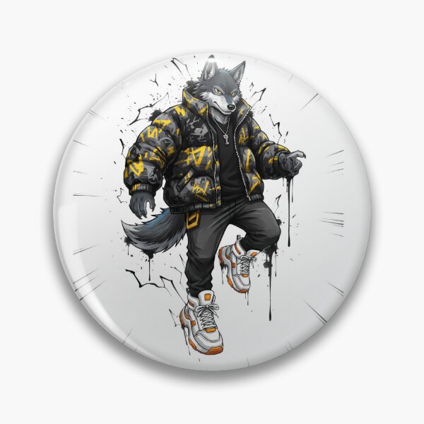 Item preview, Anime Manga Hypebeast Wolf Urban Puffer Jacket designed and sold by DripCultureLab.