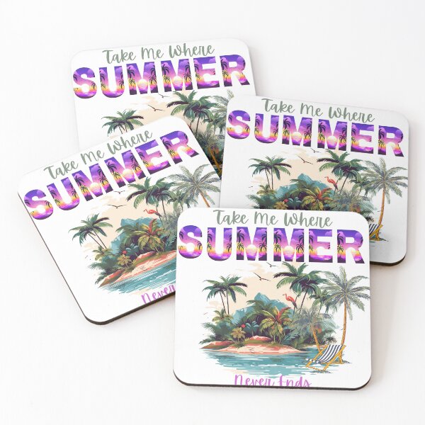 Item preview, Take Me Where Summer Never Ends Tropical Beach Vacation Sunset designed and sold by Pixiorra.