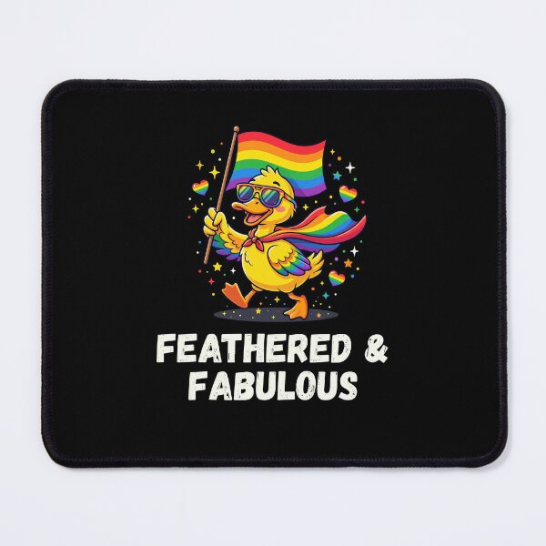 Item preview, Feathered & Fabulous Duck LGBTQ Pride Flag designed and sold by snowry.
