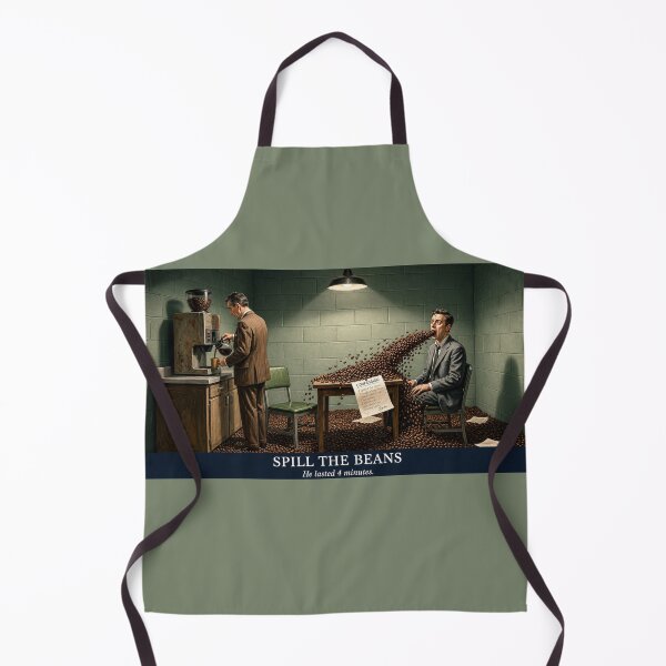 Item preview, Spill the Beans – Interrogation Room Dark Humor Vintage Art designed and sold by SammyMorry.