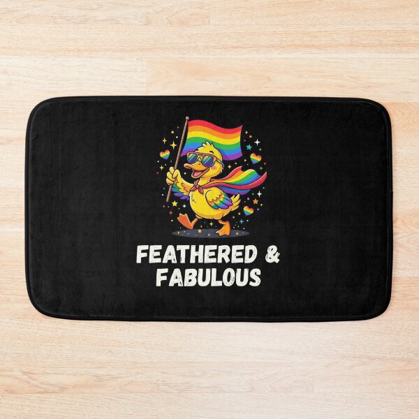 Item preview, Feathered & Fabulous Duck LGBTQ Pride Flag designed and sold by snowry.