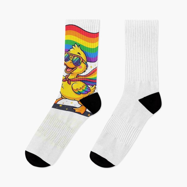 Item preview, Feathered & Fabulous Duck LGBTQ Pride Flag designed and sold by snowry.