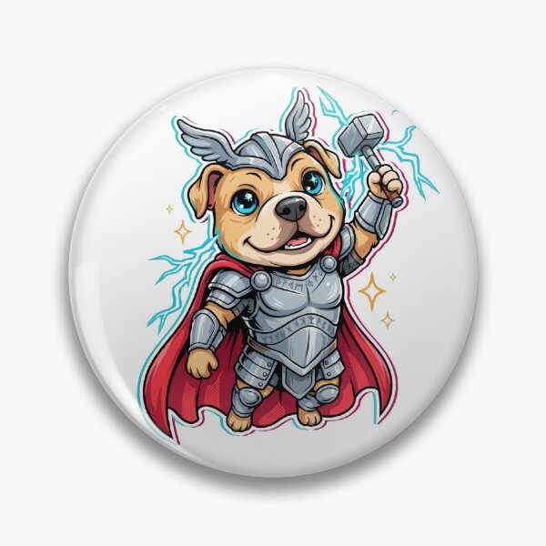 Item preview, Pitbull Superhero God of Thunder designed and sold by whinkester.