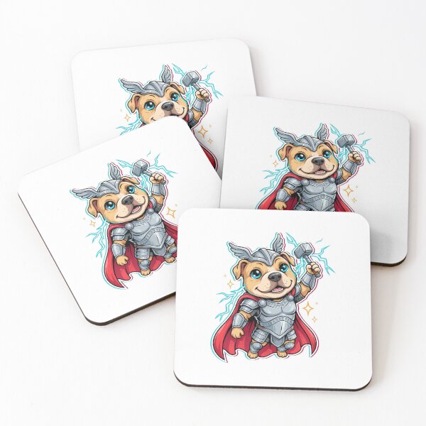 Item preview, Pitbull Superhero God of Thunder designed and sold by whinkester.