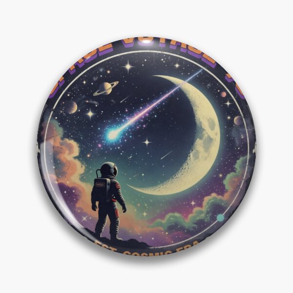 Item preview, Space Voyage 1979 Astronaut Moon Comet | Retro Cosmic Art designed and sold by ASTRA-TMD.