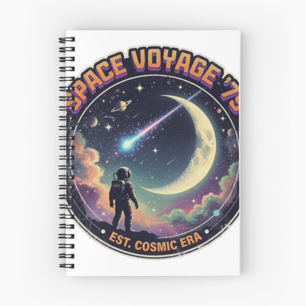 Item preview, Space Voyage 1979 Astronaut Moon Comet | Retro Cosmic Art designed and sold by ASTRA-TMD.