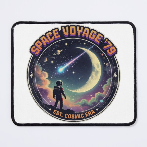 Item preview, Space Voyage 1979 Astronaut Moon Comet | Retro Cosmic Art designed and sold by ASTRA-TMD.