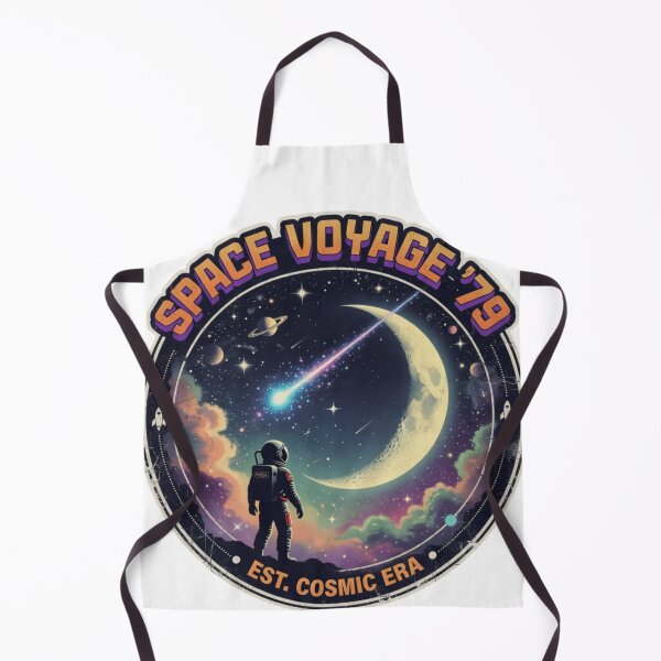 Item preview, Space Voyage 1979 Astronaut Moon Comet | Retro Cosmic Art designed and sold by ASTRA-TMD.
