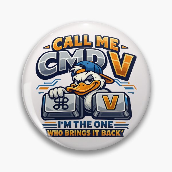 Item preview, Call Me CMD V Funny Copy Paste Duck Design designed and sold by TeeTimeTreasure.