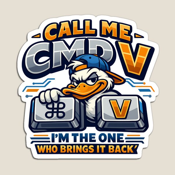 Item preview, Call Me CMD V Funny Copy Paste Duck Design designed and sold by TeeTimeTreasure.