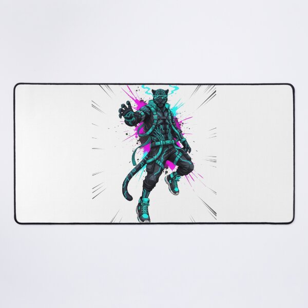 Item preview, Cyberpunk Neon Tech Panther Futuristic Visor Sunglasses designed and sold by DripCultureLab.