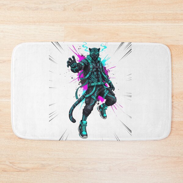 Item preview, Cyberpunk Neon Tech Panther Futuristic Visor Sunglasses designed and sold by DripCultureLab.