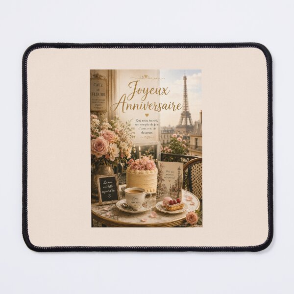 Item preview, Joyeux Anniversaire – Paris Birthday Card | French Birthday Wishes with Eiffel Tower designed and sold by Novel Works Studio.