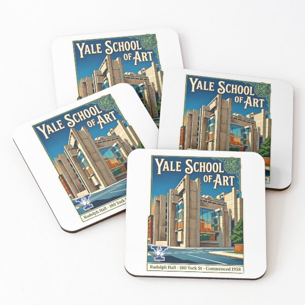Item preview, Yale School of Art Rudolph Hall Retro Travel Poster designed and sold by EvergreenPark - Tee Studio.