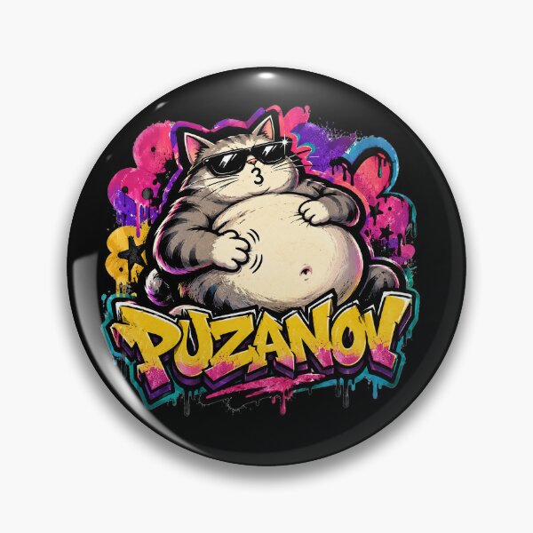 Item preview, Puzanov Fat Cat Graffiti Sticker designed and sold by Puzanov.