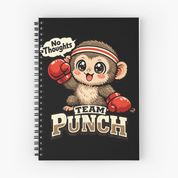 Item preview, Team Punch No Thoughts Only Punch – Cute Baby Monkey Meme designed and sold by HiPatti.