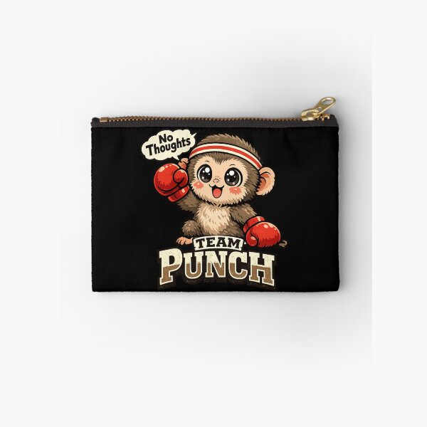Item preview, Team Punch No Thoughts Only Punch – Cute Baby Monkey Meme designed and sold by HiPatti.
