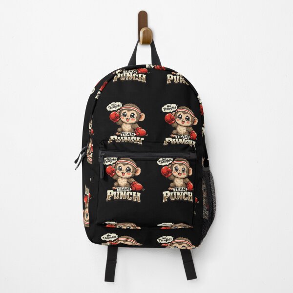 Item preview, Team Punch No Thoughts Only Punch – Cute Baby Monkey Meme designed and sold by HiPatti.